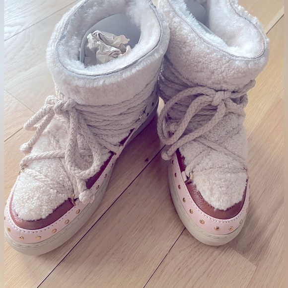 Inuikii curly rock shearling sneaker boot size 38 - Picture 2 of 5
